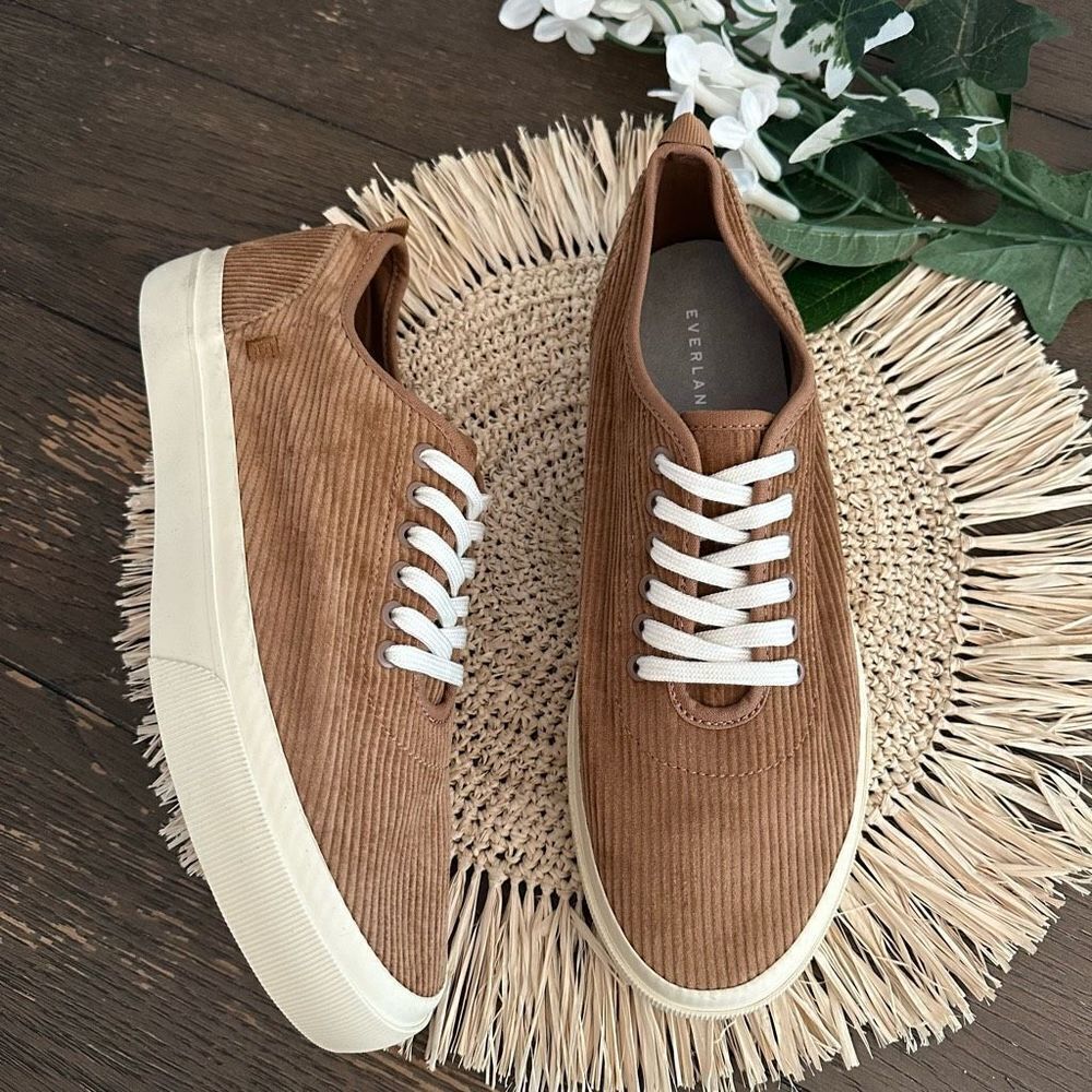 Everlane Tan Corduroy Sneakers